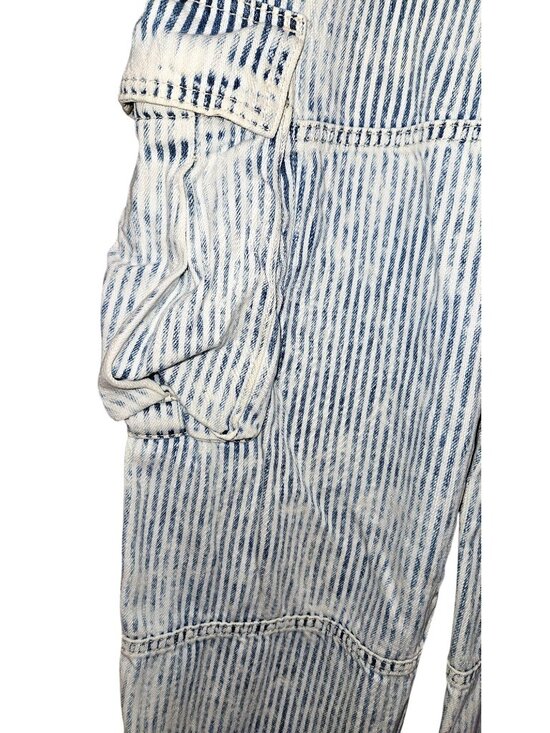 Wild Fable Baggy Cargo Jeans Wide Leg Y2K Skater Grunge Streetwear Striped Sz 4 - Picture 5 of 15